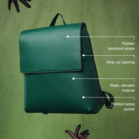 Beis The Wicked Backpack in Wicked Green - Picture 4 of 9